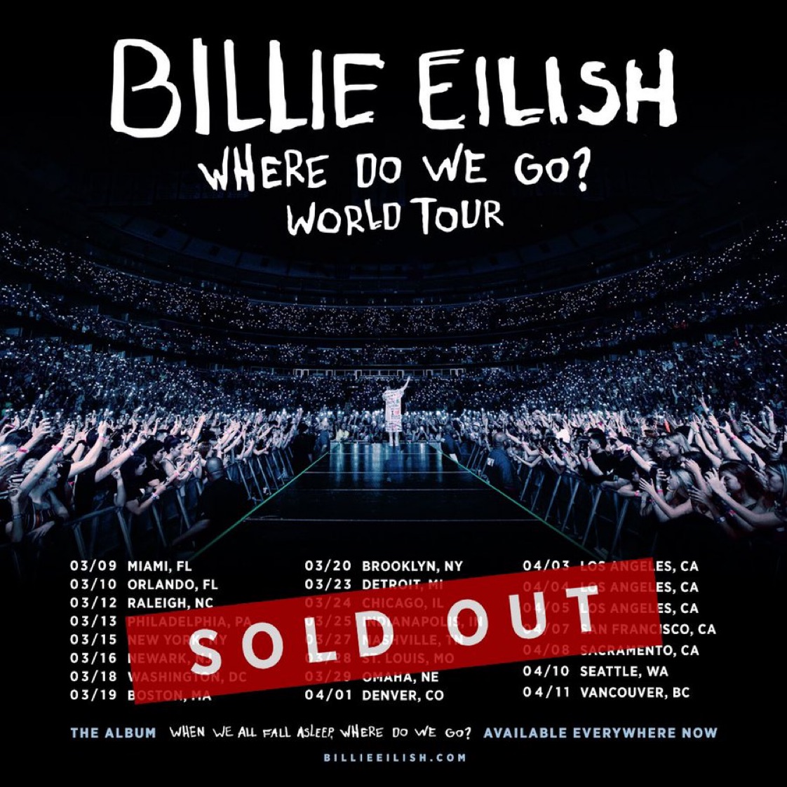 Billie Eilish Adds More Dates For Her World Tour | Kings of A&R1122 x 1122